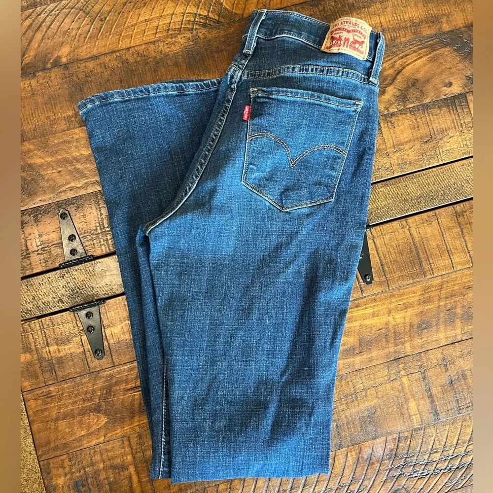 Levi's Women's Boot Cut Jeans in Deep Blue - Picture 4 of 4